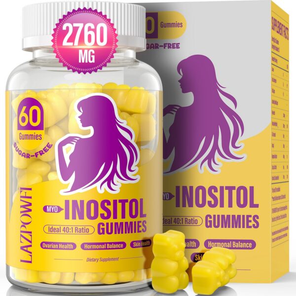 Gomitas Lazpowfi Mio-Inositol y D-Chiro Inositol con vitamina D3