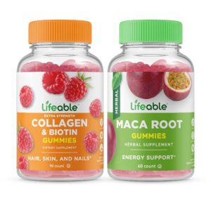 Gomitas Lifeable Colágeno Biotina y Hoja de Moringa botella