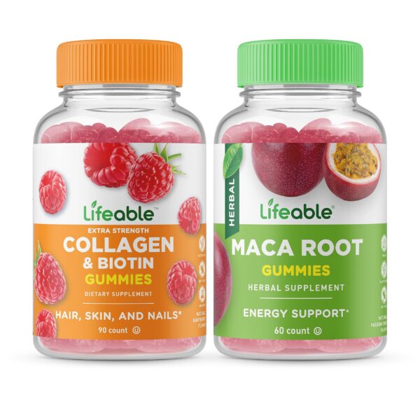 Gomitas Lifeable Colágeno Biotina y Hoja de Moringa botella