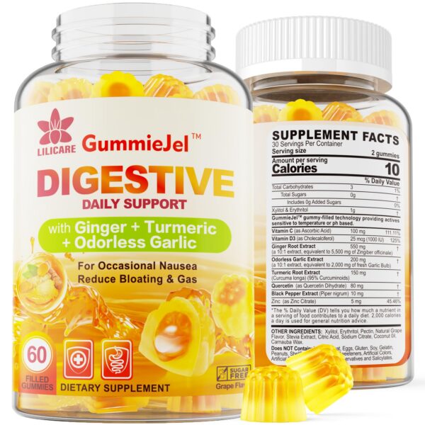 Frasco abierto mostrando gomitas