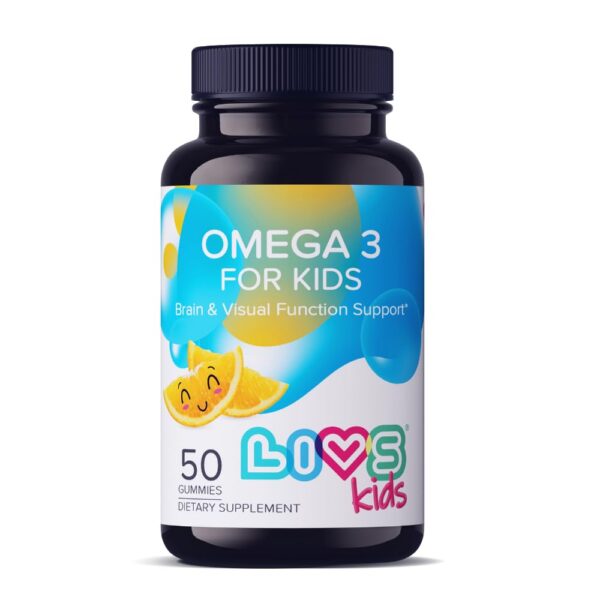 Gomitas LIVS Omega 3 para niños sabor naranja 50 unidades