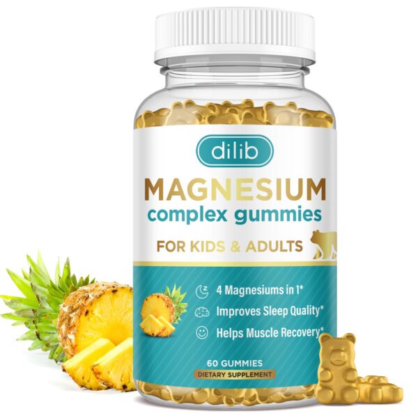 Version 1.0.0 Frente del envase de gomitas de magnesio