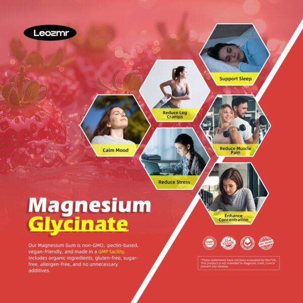 Gomitas rojas de magnesio en bandeja