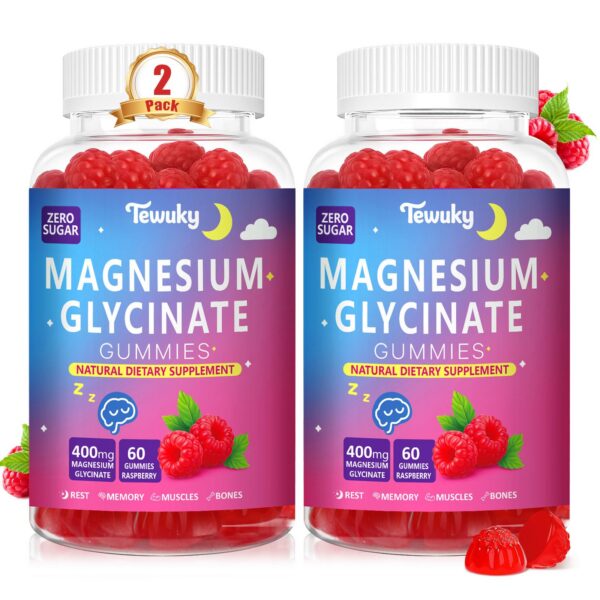 Version 1.0.0 Frente del empaque de gomitas magnesio glicinato 400 mg