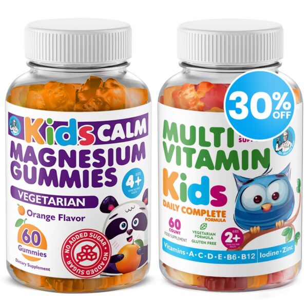 Paquete de gomitas de magnesio y multivitamínicos para niños DR. MORITZ
