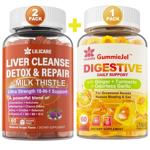 Paquete de gomitas masticables LILICARE para náuseas y digestión