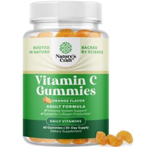 Version 1.0.0 Gomitas masticables Vitamina C Natures Craft 60 unidades halal empaque