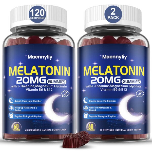 Gomitas Melatonina 20mg para adultos sabor frutas rojas