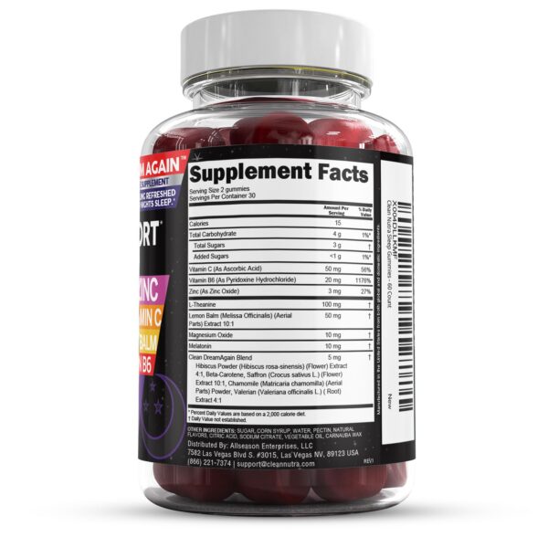 Version 1.0.0 Gomitas melatonina Clean Nutra frambuesa tarro abierto