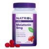 Gomitas de melatonina Natrol 5mg apoyo sueño adultos sabor fresa