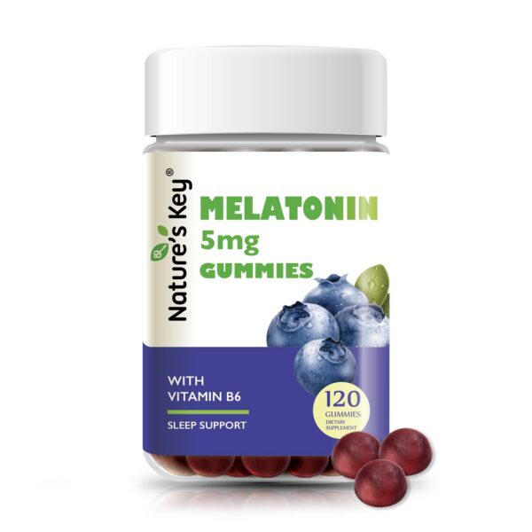 Version 1.0.0 Gomitas melatonina Nature's Key 120 conteo botella azul