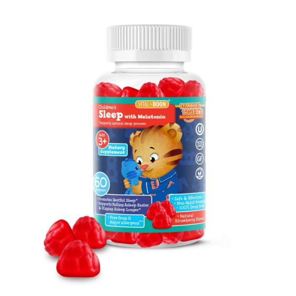 Gomitas de melatonina para niños Daniel Tiger sabor fresa natural