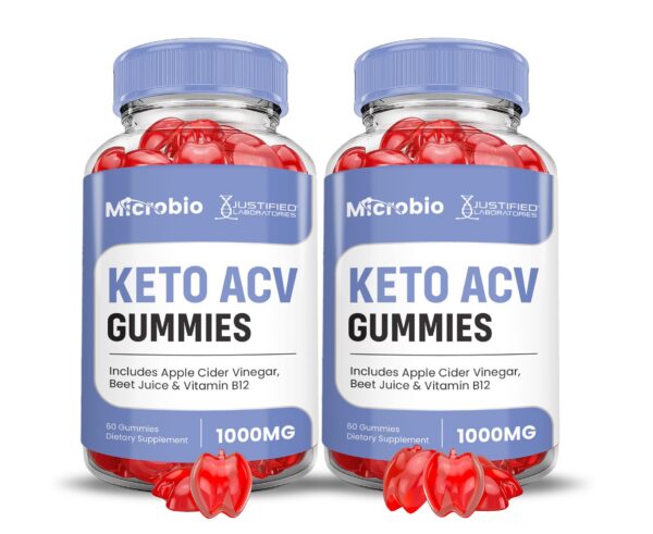 Version 1.0.0 Gomitas Microbio Keto ACV Justified Laboratories paquete de dos