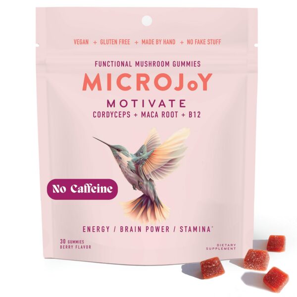 Version 1.0.0 Gomitas Microjoy Motivate con Cordyceps Maca y Vitamina B12 para energía