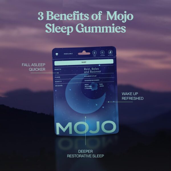 Version 1.0.0 Gomitas Mojo Sleep ingredientes naturales para sueño reparador