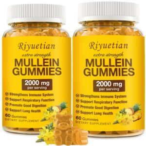 gomitas mullein suplemento vegan 2000mg paquete doble 120 unidades
