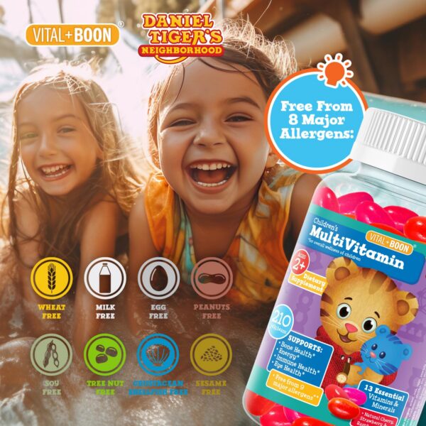 Gomitas multivitaminas para niños Daniel Tiger 210 unidades en botella
