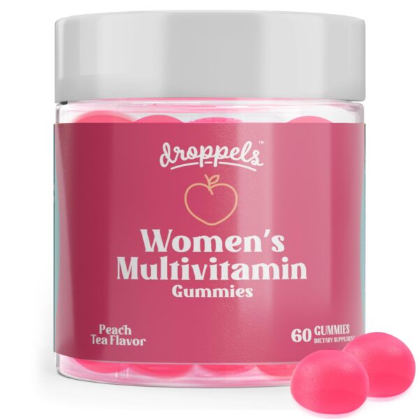 Gomitas multivitamínicas Droppels para mujeres sabor té durazno