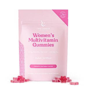 Frasco de gomitas multivitamínicas certificadas halal One Ummah para mujeres