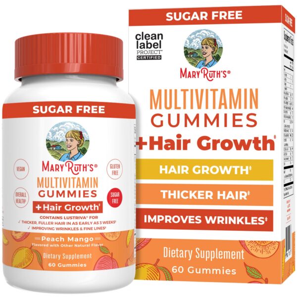 Gomitas multivitamínicas MaryRuth para crecimiento cabello y cuidado piel