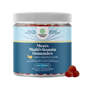 Gomitas multivitaminas Natures Craft para hombres envase