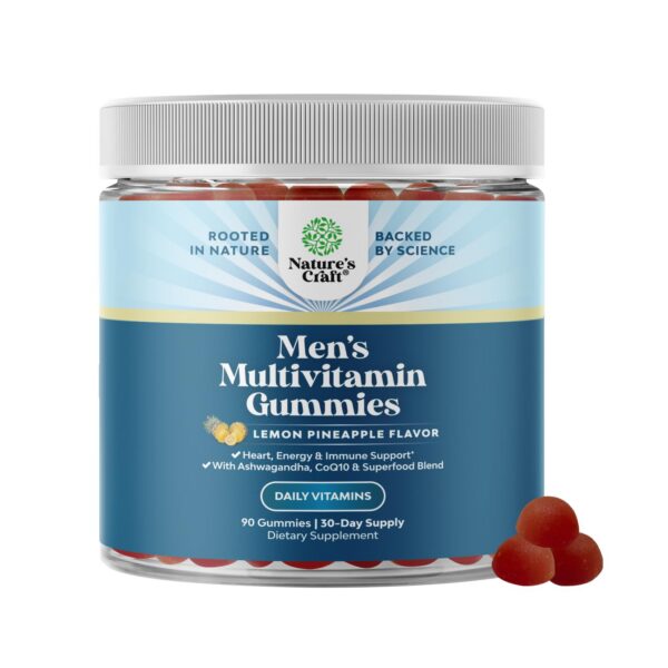 Gomitas multivitaminas Natures Craft para hombres envase