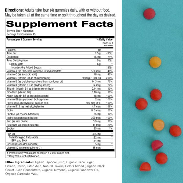 Version 1.0.0 Gomitas multivitaminas prenatales sabor fresa plátano