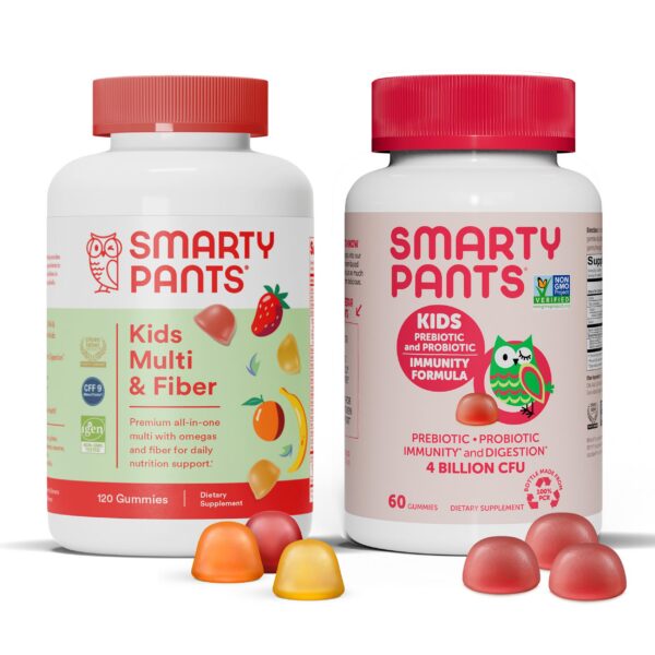 Paquete de gomitas multivitamínicas y probióticos para niños SmartyPants