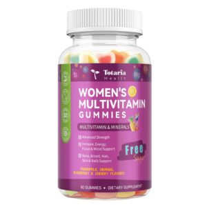 Frasco de gomitas multivitamínicas sin azúcar para mujeres Totaria 60 unidades