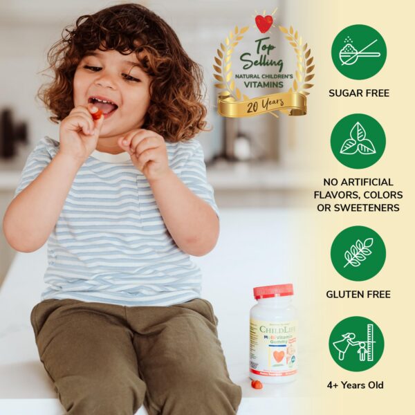 Gomitas multivitamínicas Childlife Essentials sabor natural a fresa