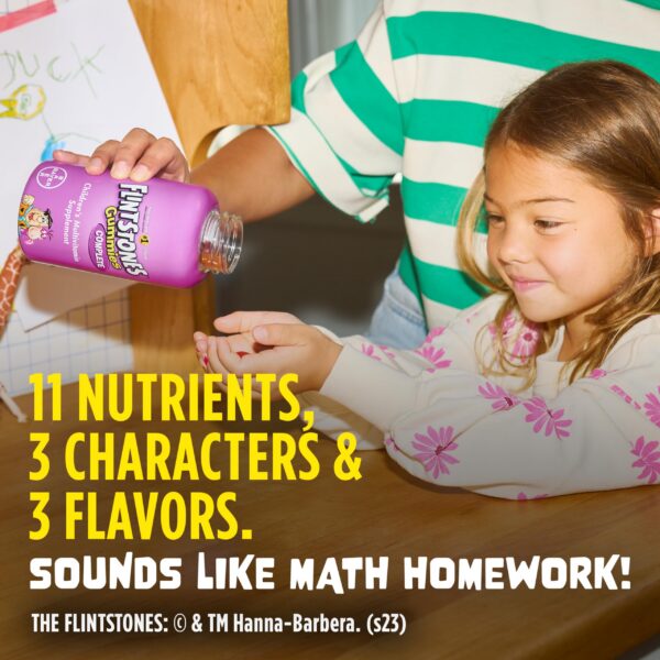 Gomitas multivitamínicas Flintstones para niños en colores y formas divertidas