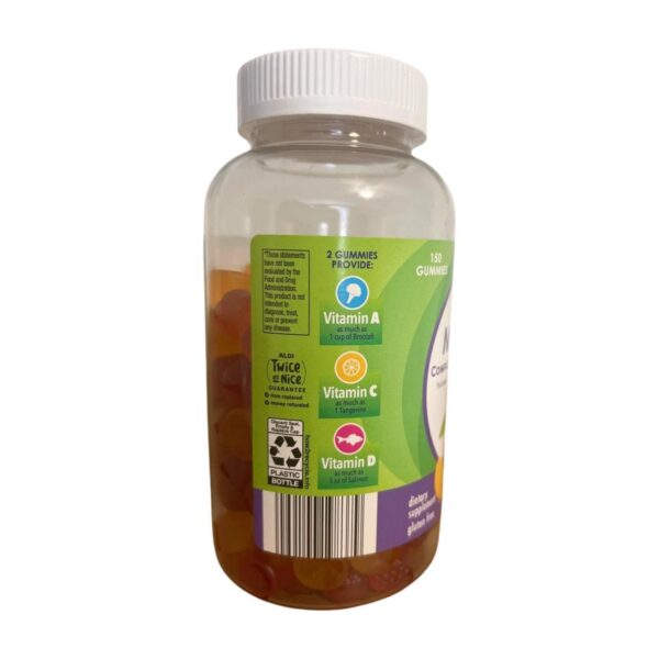 Gomitas multivitamínicas frutales sabor baya durazno naranja