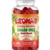 Envase de gomitas multivitamínicas infantiles Halal LEONA'S sabor fresa