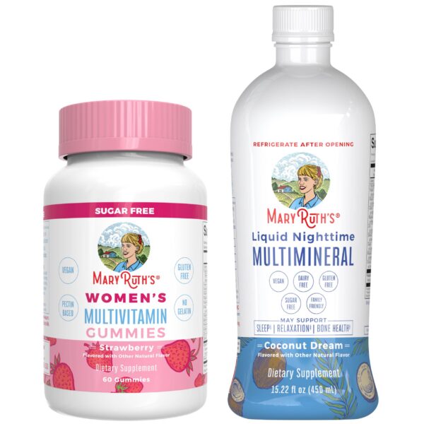 Version 1.0.0 Gomitas multivitamínicas MaryRuth Organics sabor fresa para mujeres