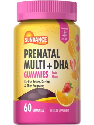 Gomitas multivitamínicas prenatales Sundance 60 unidades sabor frutas