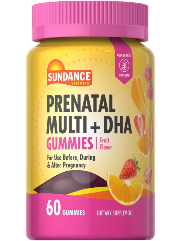 Gomitas multivitamínicas prenatales Sundance 60 unidades sabor frutas