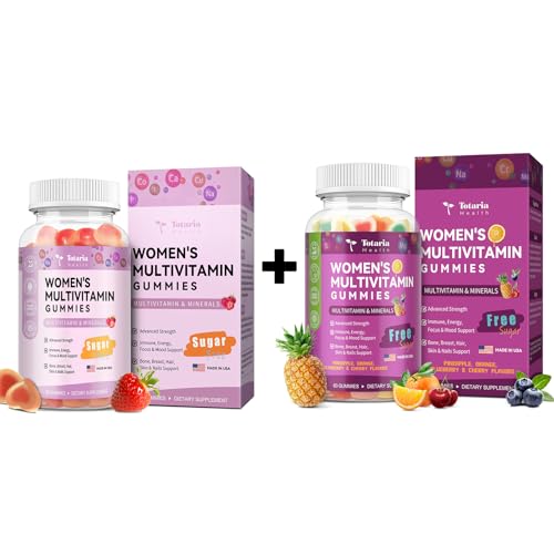 Gomitas multivitamínicas sin azúcar Totaria para mujeres en frasco