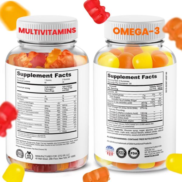 Gomitas multivitamínicos para niños de sabores frutales