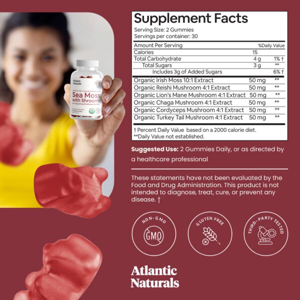 Gomitas saludables musgo marino con reishi y cordyceps