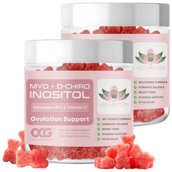 Gomitas Mio-Inositol D-Ciro Inositol sin azúcar sabor durazno