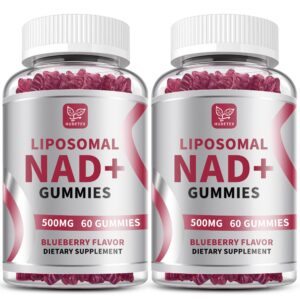 Gomitas NAD liposomal sabor arándano HUDETEX frasco frontal