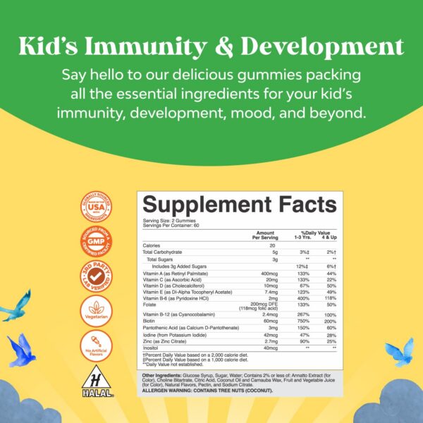 Gomitas naturales para niños multivitamínicas Natures Craft