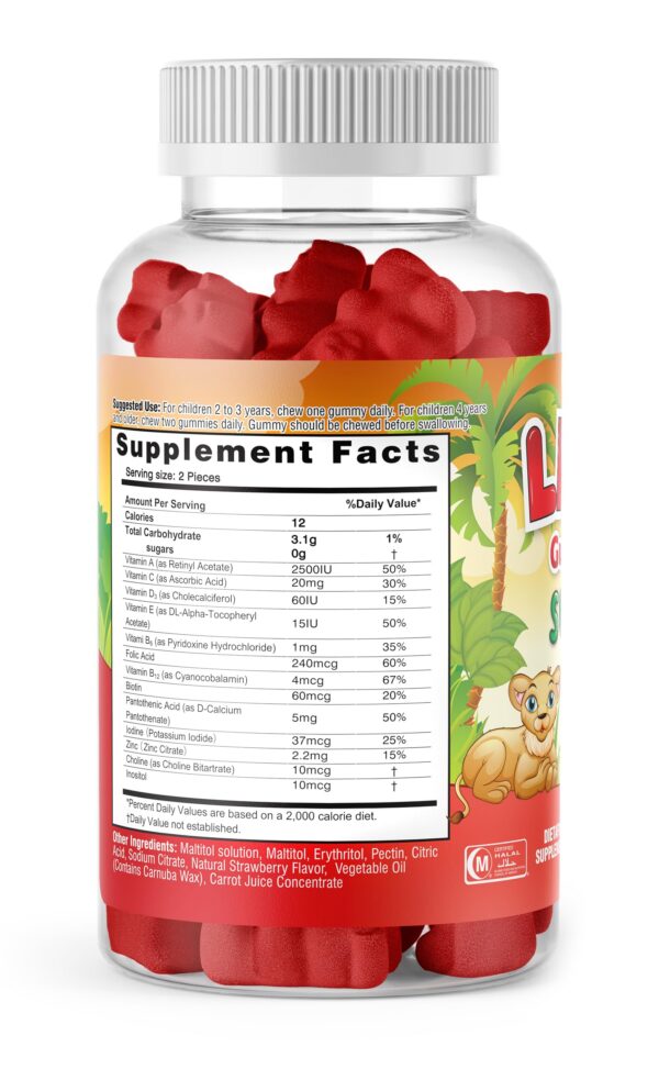 Gomitas naturales sin azúcar y sin gelatina para niños Halal LEONA'S