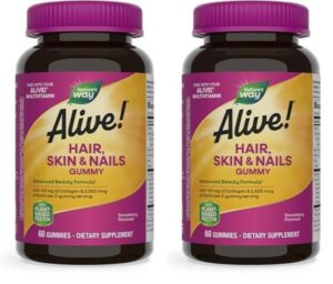 Gomitas Nature's Way Alive cabello piel uñas biotina colágeno