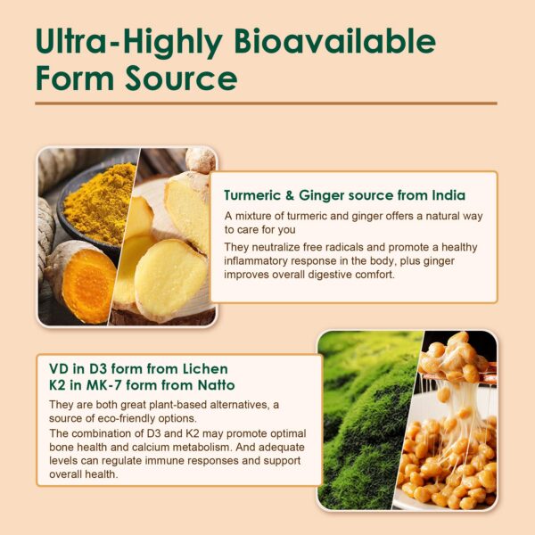 Gomitas NEVISS cúrcuma con vitamina D3 y K2 nutrientes