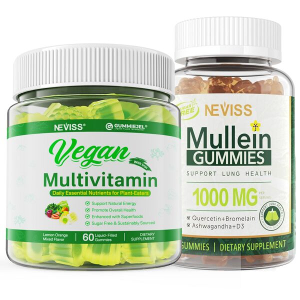 Version 1.0.0 Gomitas NEVISS extracto hoja gordolobo multivitaminas veganas