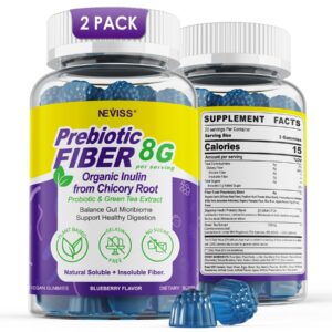 Gomitas Neviss fibra prebiótica 8g probióticos 120 unidades