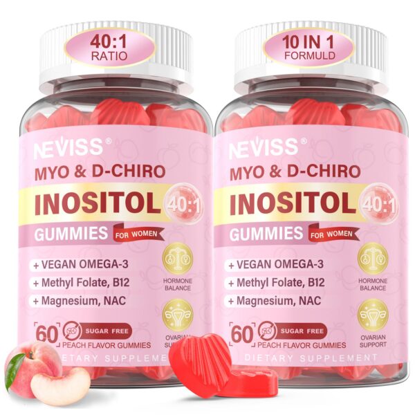 Gomitas NEVISS inositol 40-1 para salud femenina, frasco
