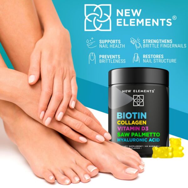 Gomitas New Elements con colágeno y ácido hialurónico