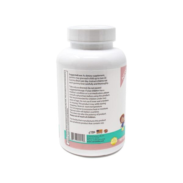 Gomitas para niños sabor naranja Carson Life en detalle